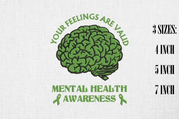 Review: Mental Health Your Feelings Are Valid Embroidery