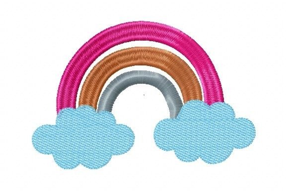 Reviewing Rainbow with Cloud for Nursery Embroidery